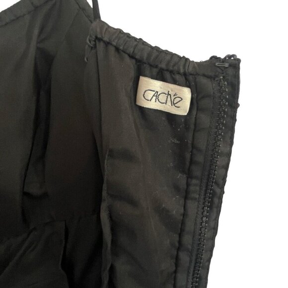 Vtg Y2K Cache Sequin Camisole Cami S Metallic Silk Asymmetrical Spaghetti Straps - Picture 3 of 15